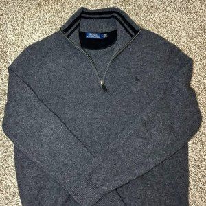 Ralph Lauren Polo Quarter Zip Knit Sweater, Size Medium